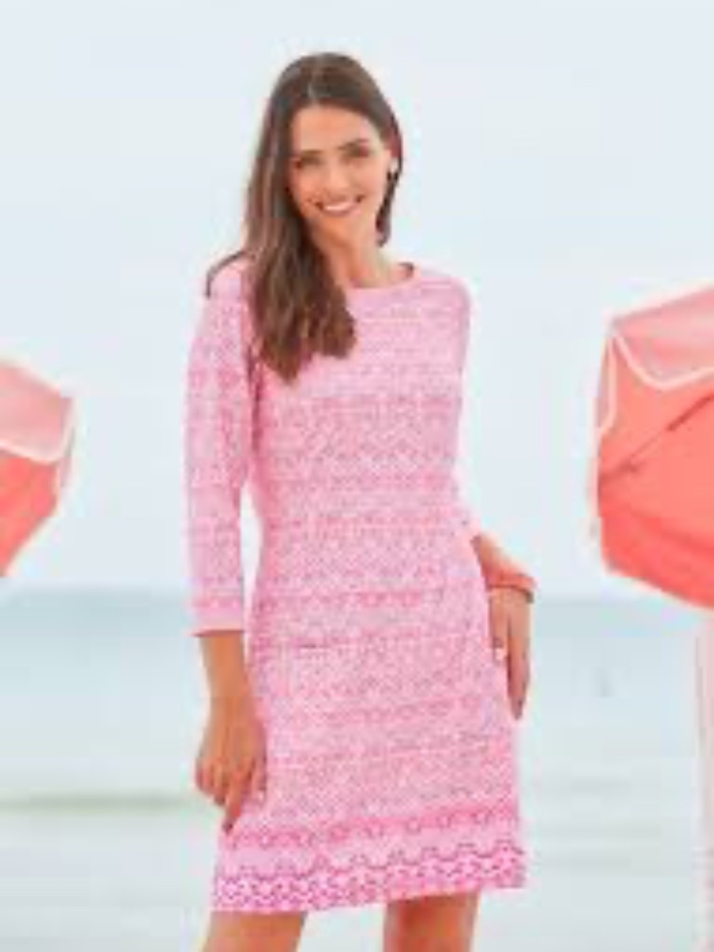 Cabana Life Algarve Shift Dress Size 2x Coral Pink UPF 50+ NWOT Beach Resort